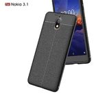 Litchi texture silicone phone case for Nokia 3.1