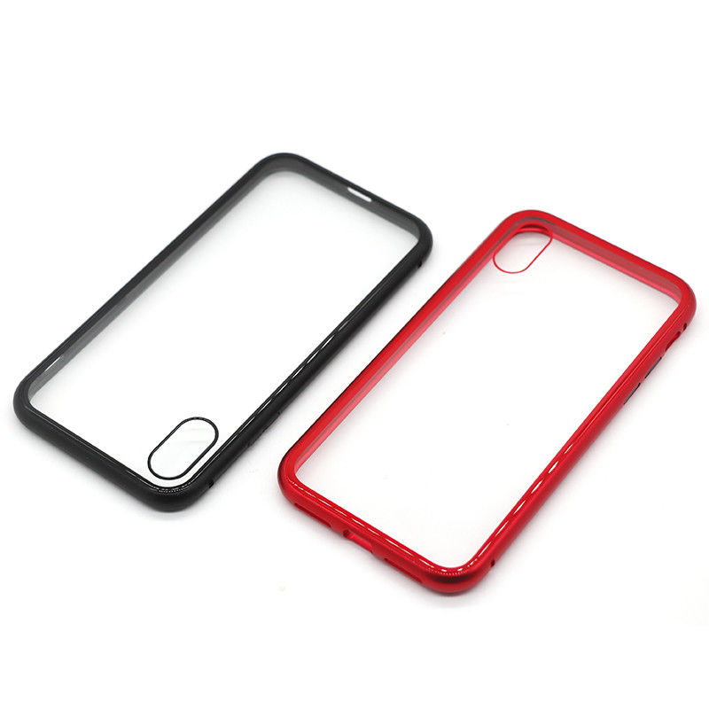 Wholesale 2019 Magnetic Case for Phone Luxury Tempered Glass Cover Magnetic Metal Bumper Phone Case for Iphone