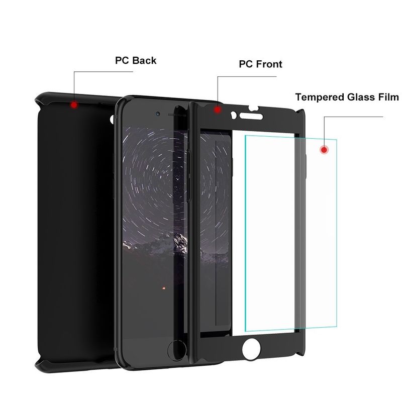 Phone accessories full protective mobile phone Case For iPhone XS MAX XR X 8 7 6 6s Plus 360 Cases Cover with screen protectors