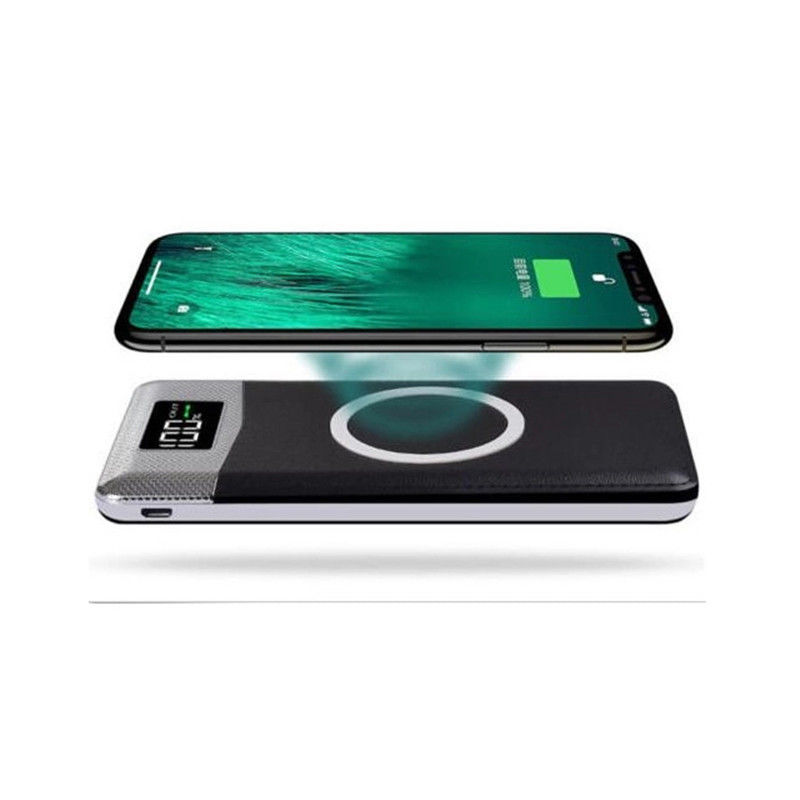2018 New Power Bank with Universal wireless charging station with LED Light