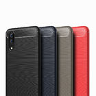 Brush Carbon Fiber Tpu Case For Huawei P20 Case Tpu Back Cover