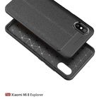 Litchi Pattern Tpu Cell Phone Case For Xiaomi Mi 8 Explorer Back Cover