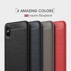 For Xiaomi Mi 8 Explore Tpu Silicone Case Carbon Fiber Brush Cell Phone Cover