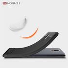carbon fiber silicone phone case for Nokia 3.1