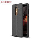 Litchi texture silicone phone case for Nokia 5.1