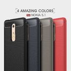 carbon fiber silicone phone case for Nokia 5.1