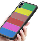 For Iphone x Case Colorful Tpu Tempered Glass Mobile Phone Cases Cover