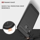 Luxury Brush Carbon Fiber Soft TPU Case Back Cover For Huawei Nova 3 Phone Case