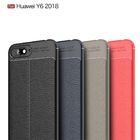 Lichee Pattern Microfiber Back Cover Case For Huawei Y6 2018