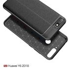 Lichee Pattern Microfiber Back Cover Case For Huawei Y6 2018