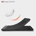 TPU Bumper Case Cover For Huawei Y6 2018 Carbon Fiber Shockproof Phone Case