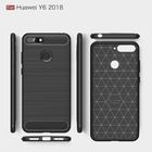 TPU Bumper Case Cover For Huawei Y6 2018 Carbon Fiber Shockproof Phone Case