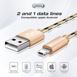 2019 New arrival 2 in 1 nylon braided fast charging USB charging cable for iPhone and Android with patent