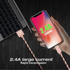 2019 New arrival 2 in 1 nylon braided fast charging USB charging cable for iPhone and Android with patent
