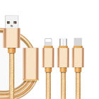 Factory Wholesale 2A 3 In 1 Usb Cable For iPhone Mobile Phone Cables Type C Micro Charging cable Microusb USB cable