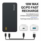 GETIHU PD QC3.0 Fast Charge Portable Charger 10000mAh  Power Delivery Quick Charge Power Bank 18W Input & Output Battery Pa