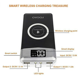 2018 Newest Wireless Charger Power Bank 10000mAh , Portable Mobile Charger QI Wireless Charger Power Bank for Smartphones