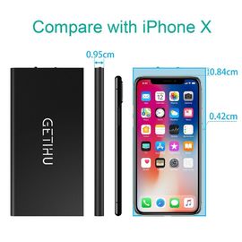 Large Capacity Quick Charge Power Bank With Led, Power Bank Slim 10000Mah Mobile Power Bank