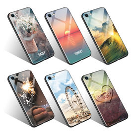 Custom logo Liquid glass case For iphone,Tempered Glass mobile case covers For iphone X