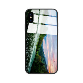 2018 Customized Mobile Phone Back Cover Tempered Glass Phone Case For Iphone X / 8