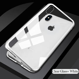 Free Sample OEM Clear Tempered Glass + Built-in Case Magnet Mobile Phone Case for iPhone 9 Case