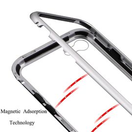 2018 Newest Ultra Slim Magnetic Adsorption Phone Case Metal Frame Tempered Glass Case for iPhone X for Samsung