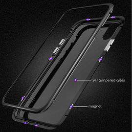 Newest Tempered glass Magnetic Adsorption Case magnet cell phone case for iphone x 8 7 6 6s