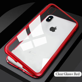 New Hot Selling Magnetic Aluminum Metal Alloy Frame Glass Cover For Iphone X Case