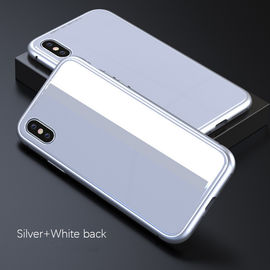 Magnetic Adsorption Phone Case for iPhone X 10 7 Metal Magnet Tempered Glass Cases for iPhone 8 7 Plus Flip Cover Coque