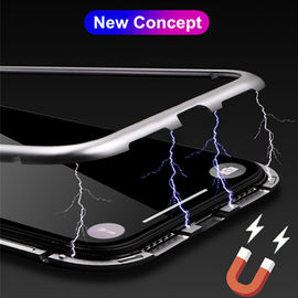 Tempered glass adsorption magnetic phone case for iPhone X 7 8 Plus for Samsung Note 9