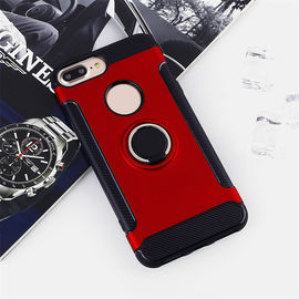 High Quality Soft TPU PC Hybrid Full Protective Shockproof Phone Case with 360 Rotation Ring Holder