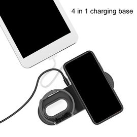 4 in 1 10W Universal Wireless Phone Charger for Mobile Phones USB port for iPad Tablet Qi Charger Stand for Earphone/Apple Watch