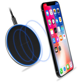 2019 Newest 5W/10W Quick Charge Fast QI ultra thin wireless charger wireless mobile phone charger for Iphone XS XR