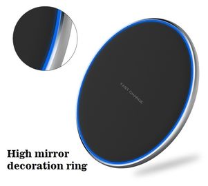 2018  Portable fast wireless charger pad qi charger for iphone 6plus 7 7plus 8 8plus 9 9plus X for samsung s8 s9