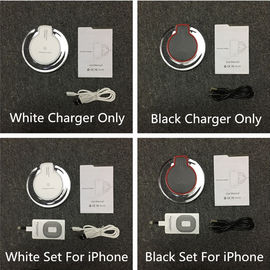 High Crystal UFO shape transparent light qi wireless charger for iphone 8 and for samsung Cellphone portable wireless charger