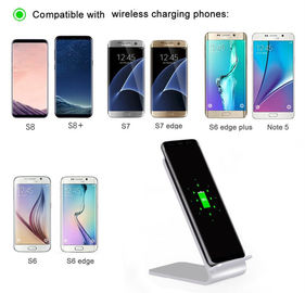 Custom logo Fast charger 3 coil Qi Wireless Charger stand for iPhone 6/7/8/X for Samsung