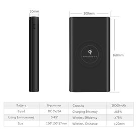 High Quality Battery huge capacity 10000mah smart phone powerbank wireless charger