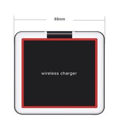 Wholesale universal cell phone fast charging square qi stand wireless charger for iphone 7 8 plus X for samsung galaxy s7 s8 s9