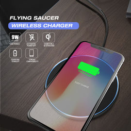 Get Fast Charging for Iphone X with Fashionable Ultra Thin Round ABS Qi Wireless Portable Charger