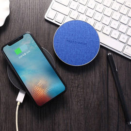 2018 innovative gifts fabric surface 10w wireless charging pad high quality cordless charger