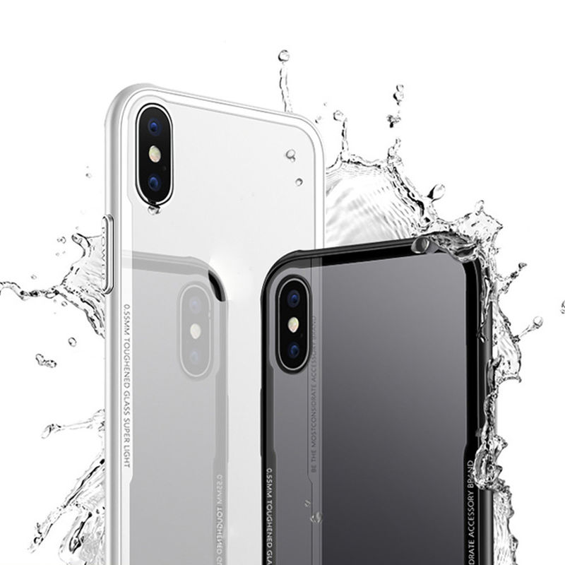 2 in 1 TPU Tempered glass for iphone X case