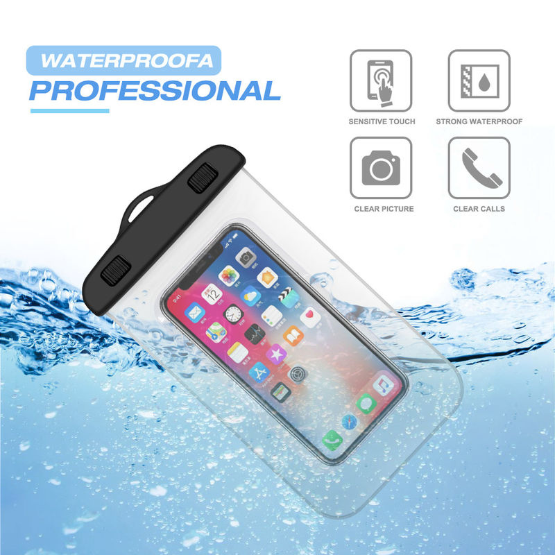 2019 Custom Logo Wholesale Price Fashion Beach Cell Mobile Phone Carry Dry Waterproof Phone Bag for iPhone X for Sumsung S10