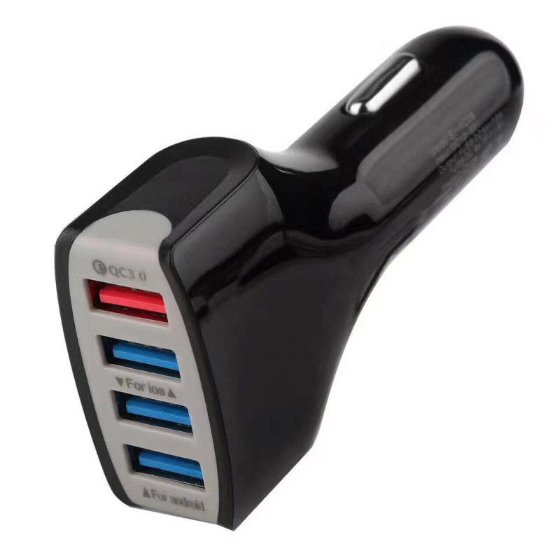 Factory Wholesale Qc 3.0 Quick Charger  4 Ports Usb Car Charger Adaptive Phone Adapter For Phone Usb Interface Car Charger
