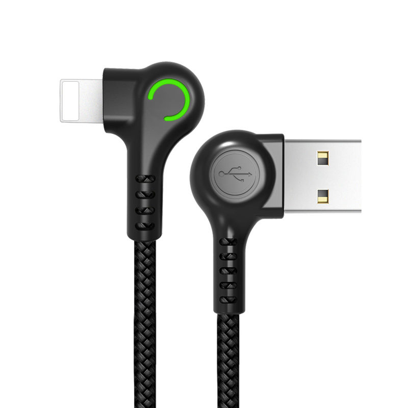 Double L bending For iPhone usb cable charger and data sync cable