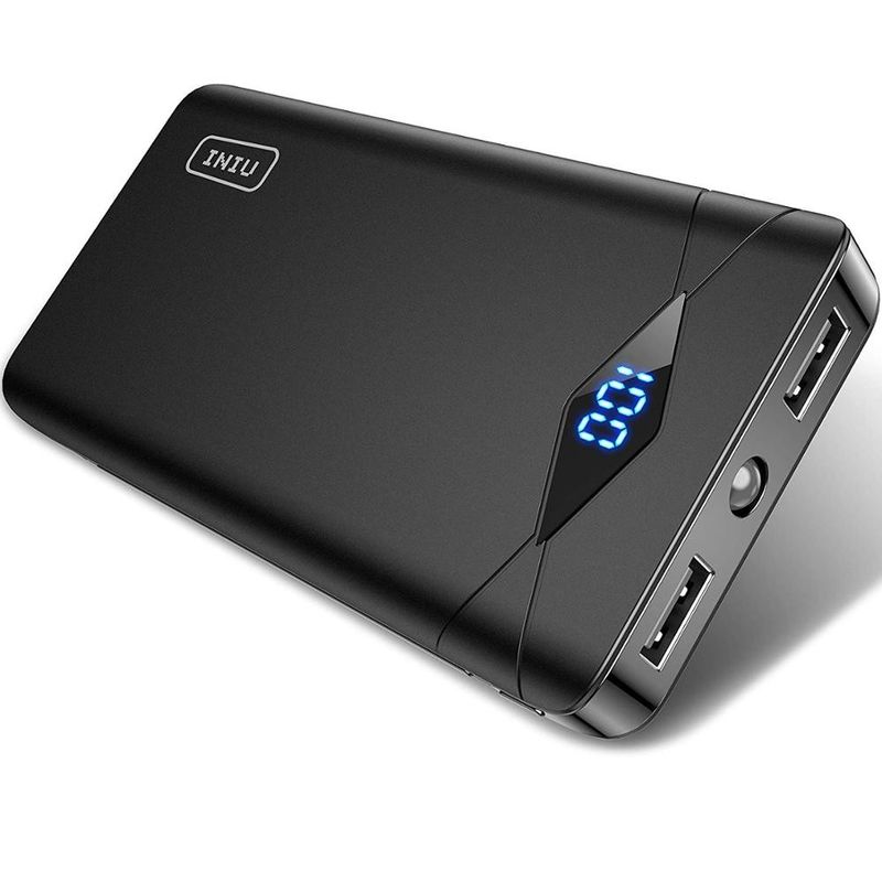 INIU 10000 mAh Portable Power Bank LED Display Ultra Compact 2 USB Ports Mobile Charger External Battery Backup Powerbank