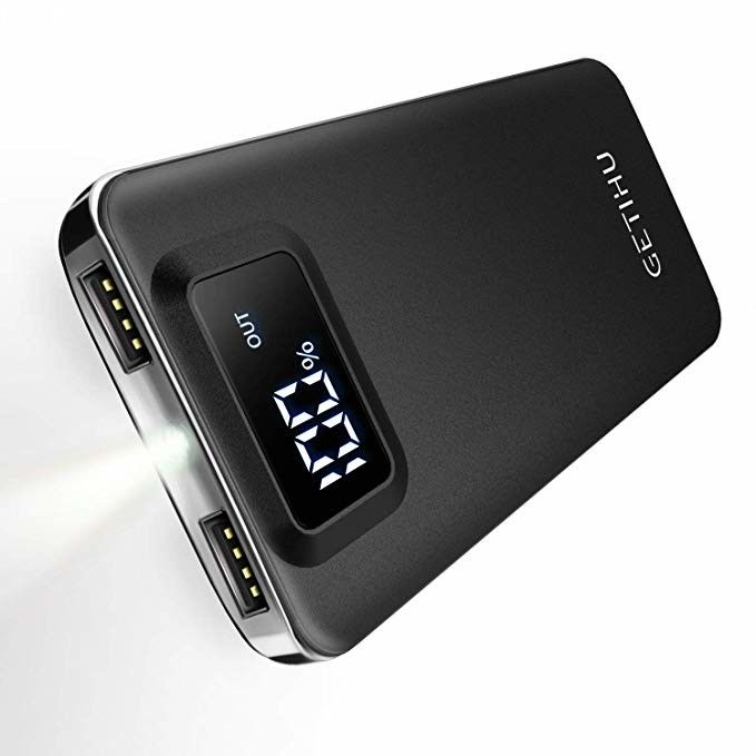 Portable Phone Charger 10000mAh LED Display Power Bank 4.8A High-Speed Charging External Battery Backup for iPhone for Samsung