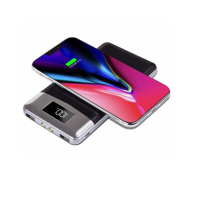 2 in 1 wireless charging powerbank 6000-10000 mah Qi wireless power bank 10000 mah battery portable mobile wireless charger