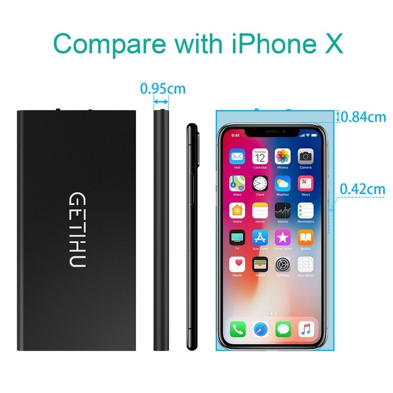 Wholesale price ultra thin portable QI 10000mah mini power bank for iphone for smart phone