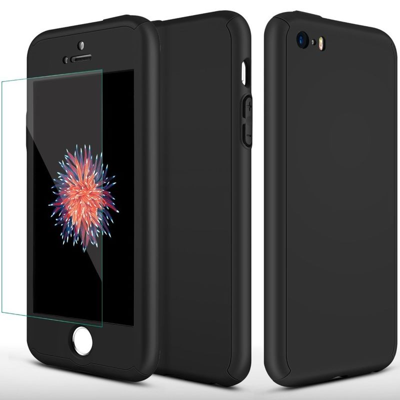 For iphone liquid silicone phone case 360 Degree Full Cover Protective phone case with tempered glass