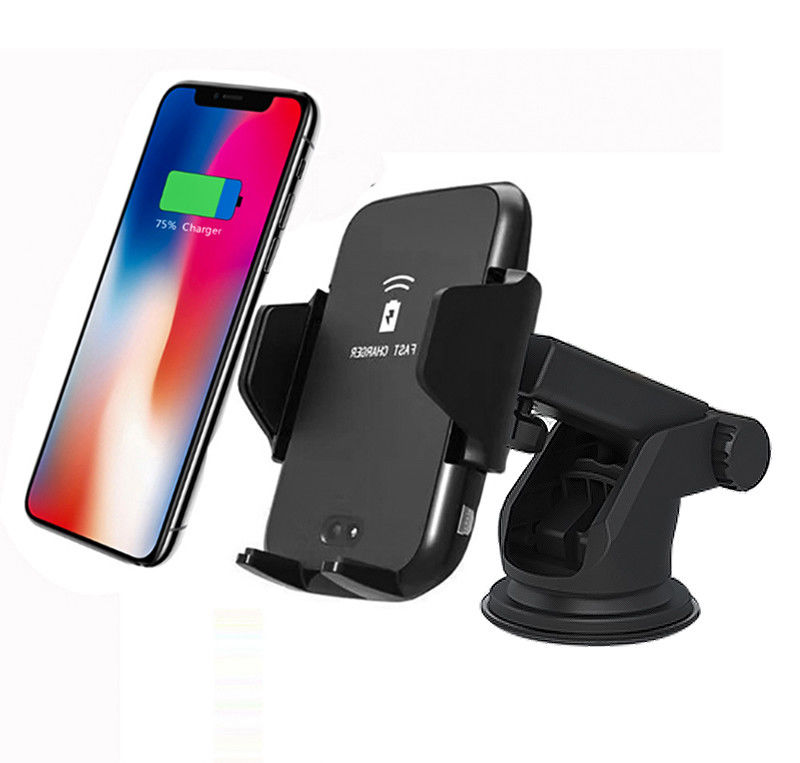 High quality 2A Fast Charging Wireless Car Holder Infrared Sensing Wireless Charging Phone Holder